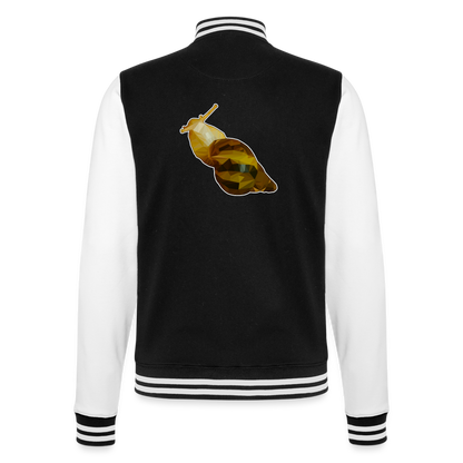Unisex College-Sweatjacke Achatina reticulata Low Poly - Schwarz/Weiß