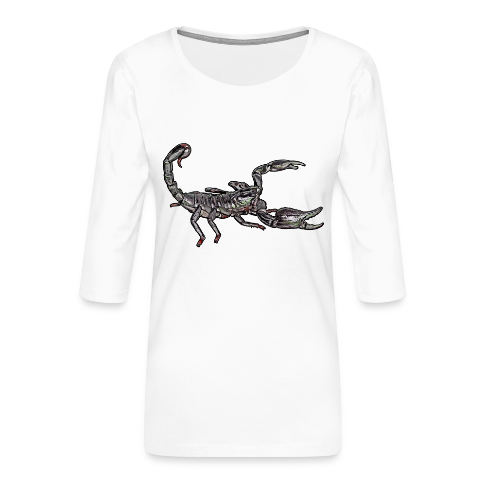 Frauen 3/4-Arm Shirt Heterometrus silenus - weiß