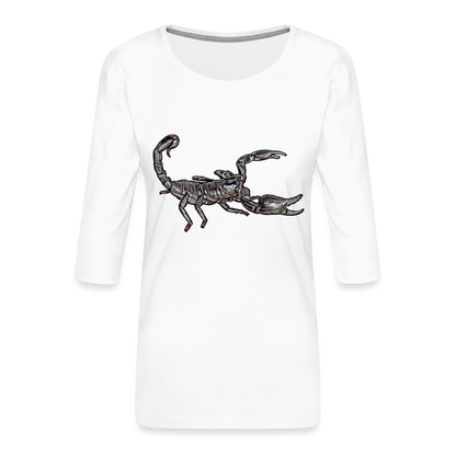 Frauen 3/4-Arm Shirt Heterometrus silenus - weiß