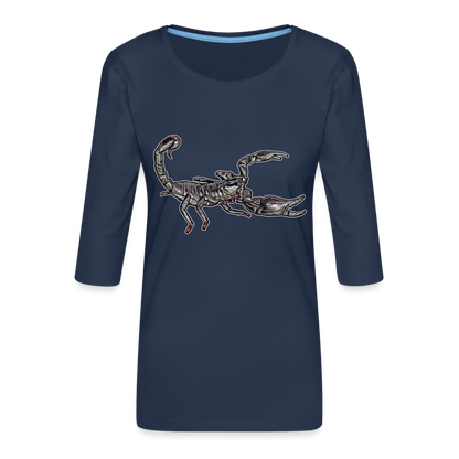 Frauen 3/4-Arm Shirt Heterometrus silenus - Navy