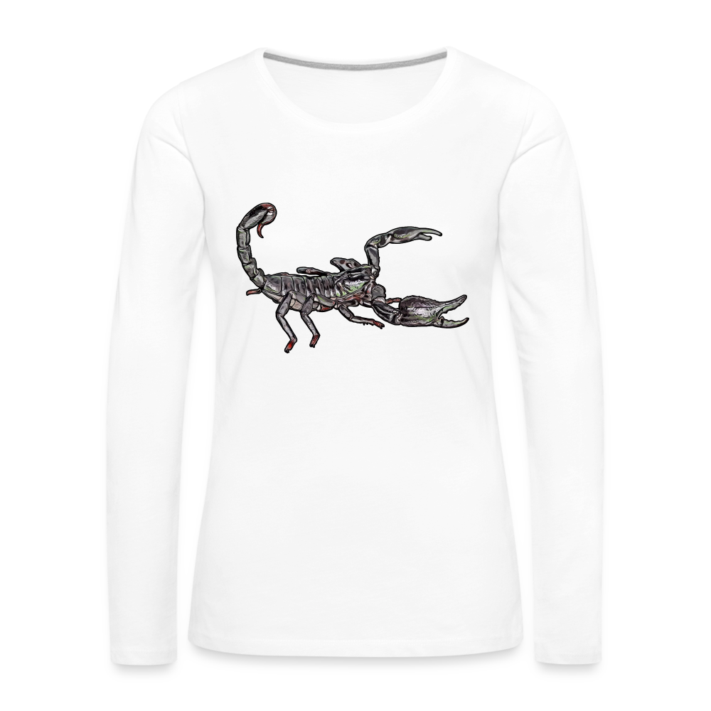 Frauen Longsleeve Heterometrus silenus - weiß