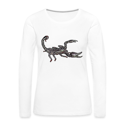 Frauen Longsleeve Heterometrus silenus - weiß