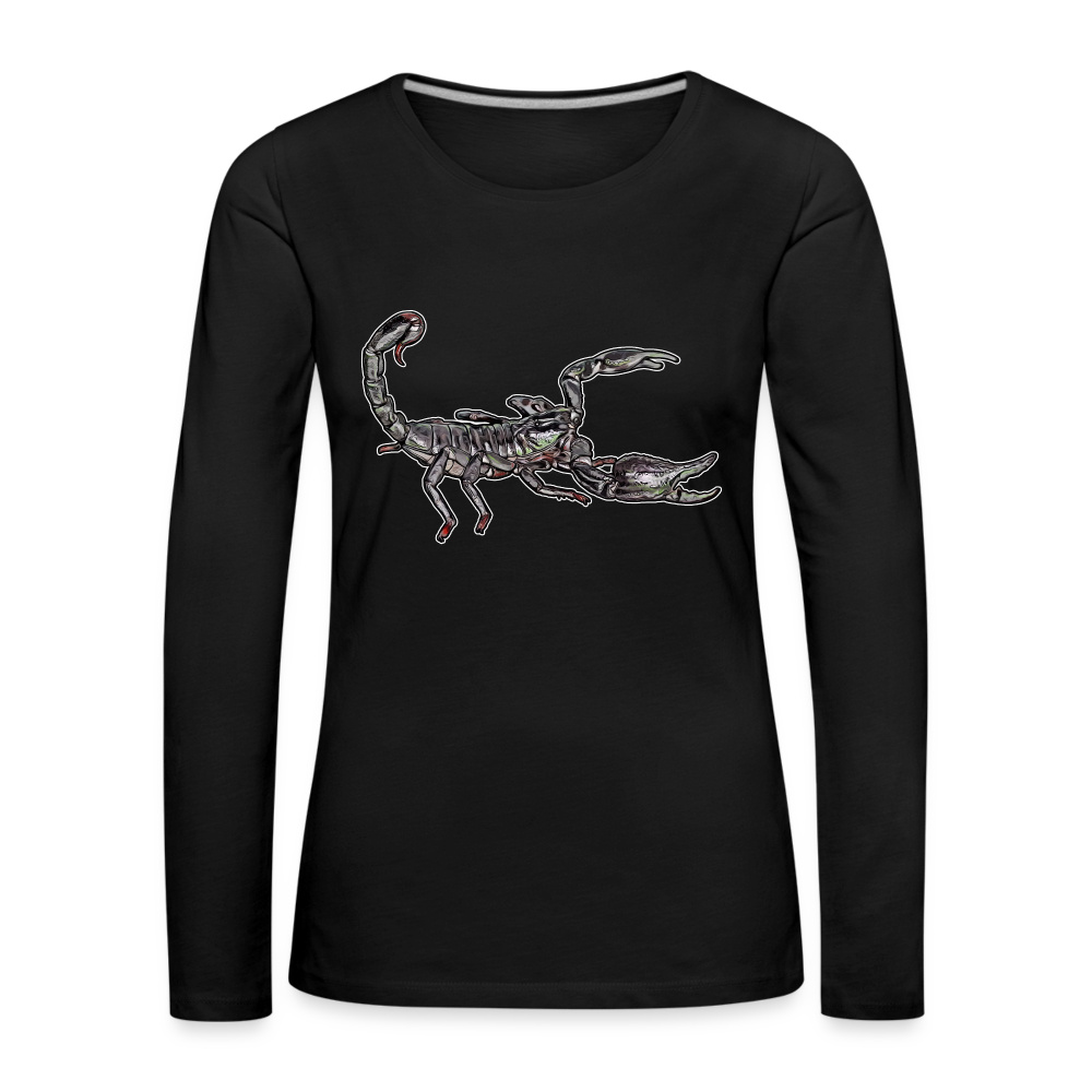 Frauen Longsleeve Heterometrus silenus - Schwarz