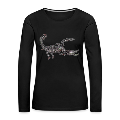 Frauen Longsleeve Heterometrus silenus - Schwarz