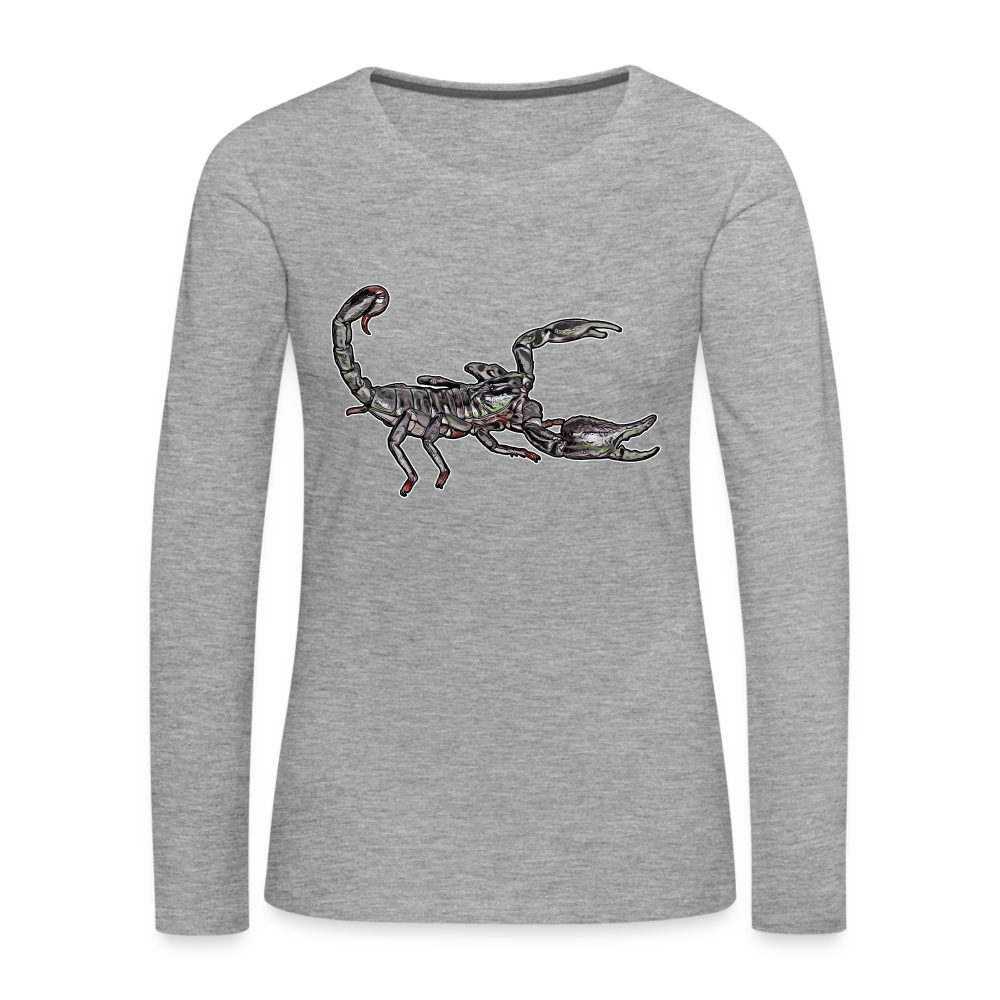 Frauen Longsleeve Heterometrus silenus - Grau meliert