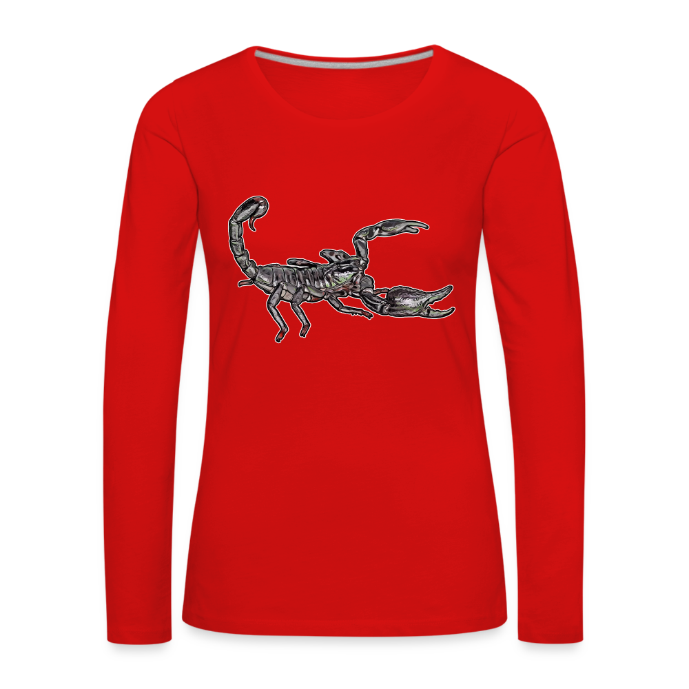 Frauen Longsleeve Heterometrus silenus - Rot