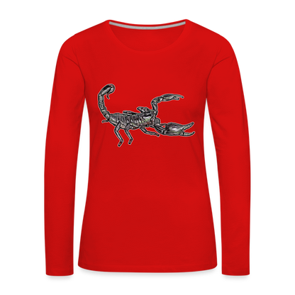 Frauen Longsleeve Heterometrus silenus - Rot