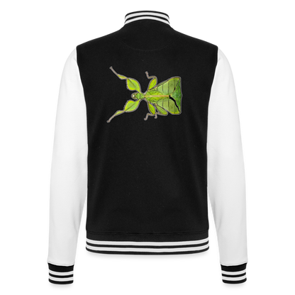 Unisex College-Sweatjacke Phyllium philippinicum female - Schwarz/Weiß