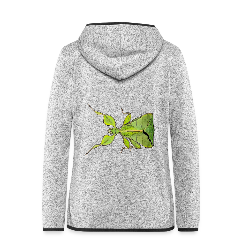 Frauen Kapuzen-Fleecejacke Phyllium philippinicum female - Hellgrau meliert