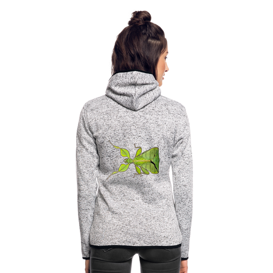 Frauen Kapuzen-Fleecejacke Phyllium philippinicum female - Hellgrau meliert