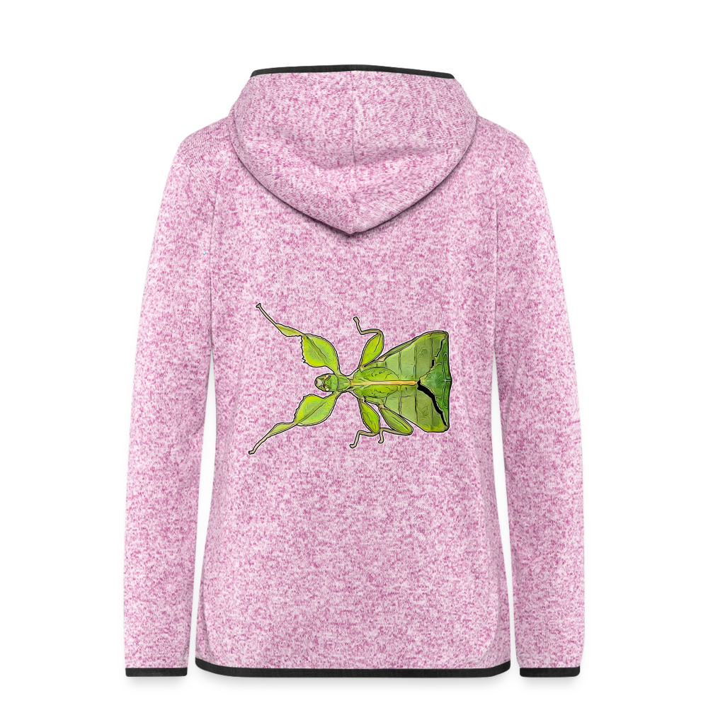 Frauen Kapuzen-Fleecejacke Phyllium philippinicum female - Lila meliert