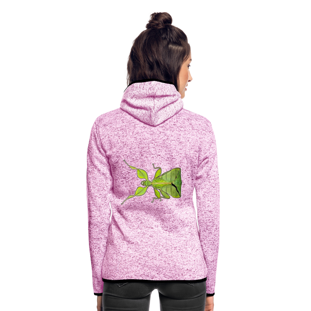 Frauen Kapuzen-Fleecejacke Phyllium philippinicum female - Lila meliert
