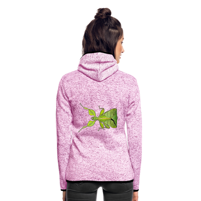 Frauen Kapuzen-Fleecejacke Phyllium philippinicum female - Lila meliert