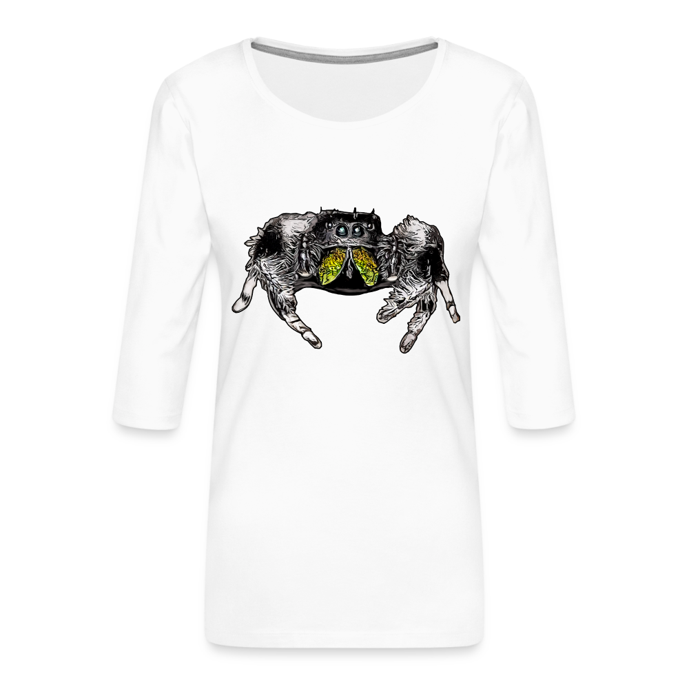 Frauen 3/4-Arm Shirt Phidippus regius Rastafari male - weiß