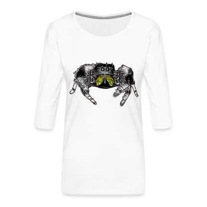 Frauen 3/4-Arm Shirt Phidippus regius Rastafari male - weiß