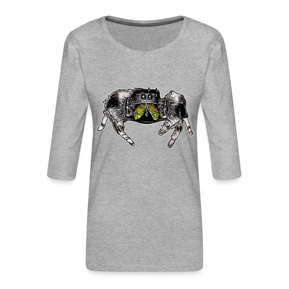 Frauen 3/4-Arm Shirt Phidippus regius Rastafari male - Grau meliert