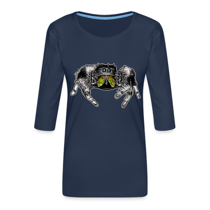 Frauen 3/4-Arm Shirt Phidippus regius Rastafari male - Navy