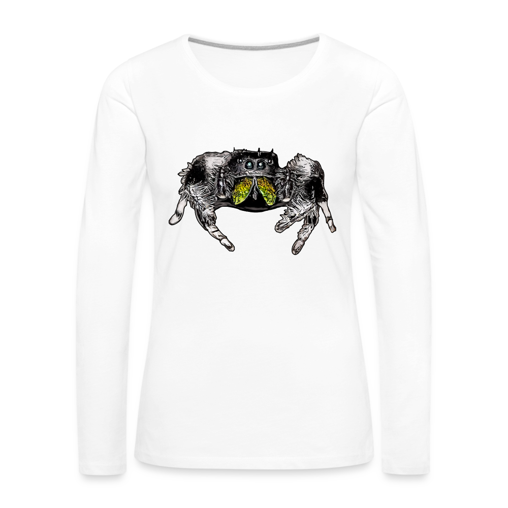 Frauen Longsleeve Phidippus regius Rastafari male - weiß
