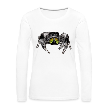 Frauen Longsleeve Phidippus regius Rastafari male - weiß