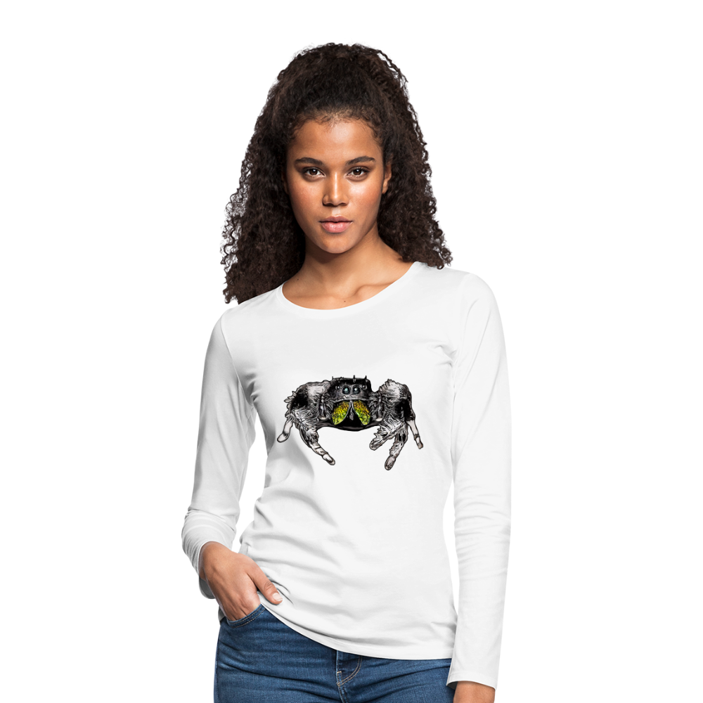 Frauen Longsleeve Phidippus regius Rastafari male - weiß