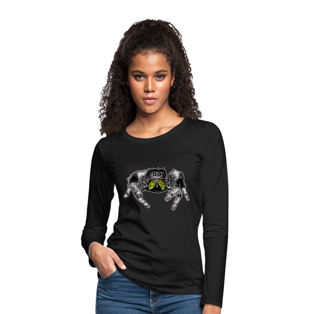Frauen Longsleeve Phidippus regius Rastafari male - Schwarz