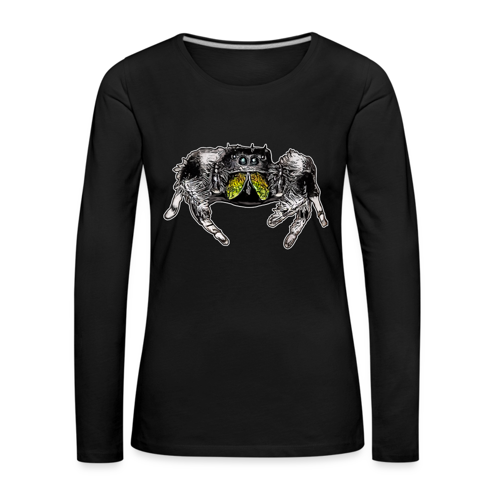 Frauen Longsleeve Phidippus regius Rastafari male - Schwarz
