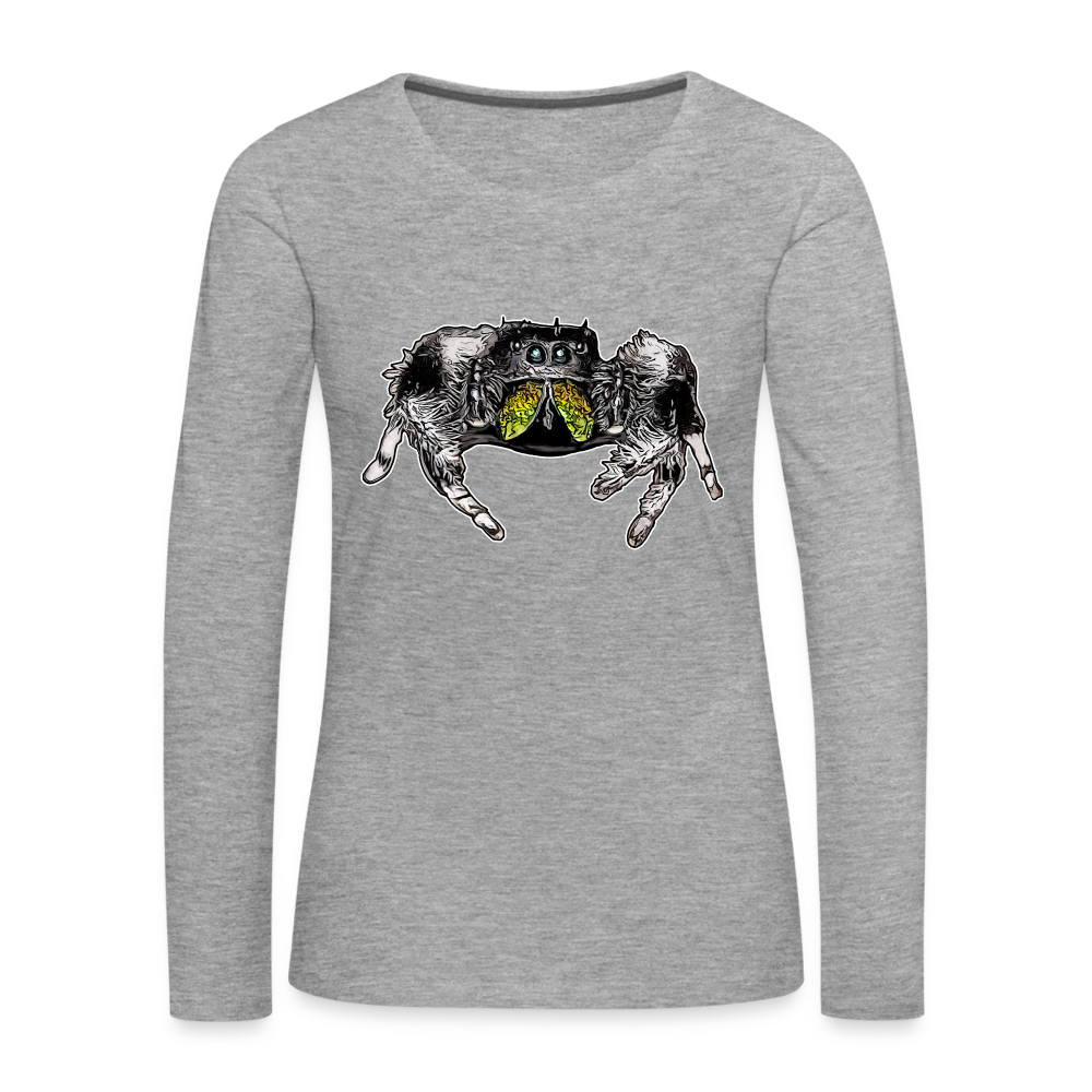 Frauen Longsleeve Phidippus regius Rastafari male - Grau meliert