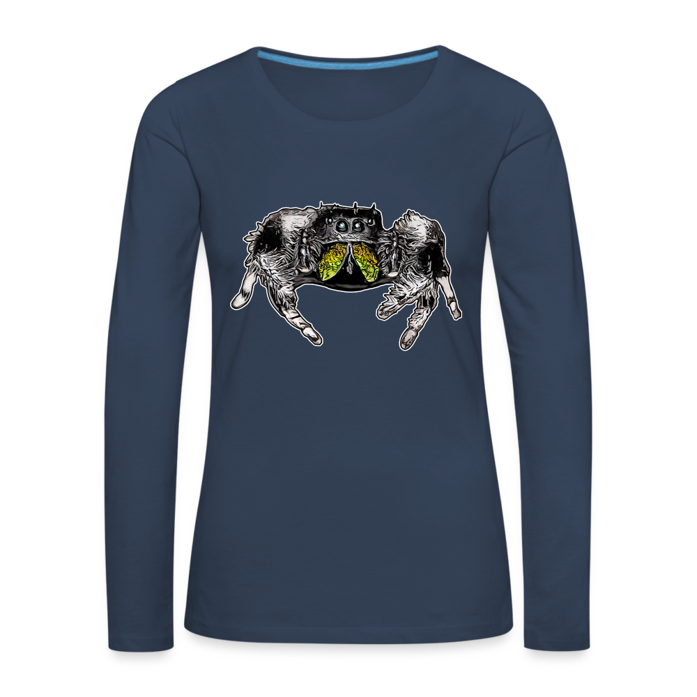 Frauen Longsleeve Phidippus regius Rastafari male - Navy