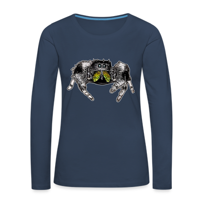 Frauen Longsleeve Phidippus regius Rastafari male - Navy