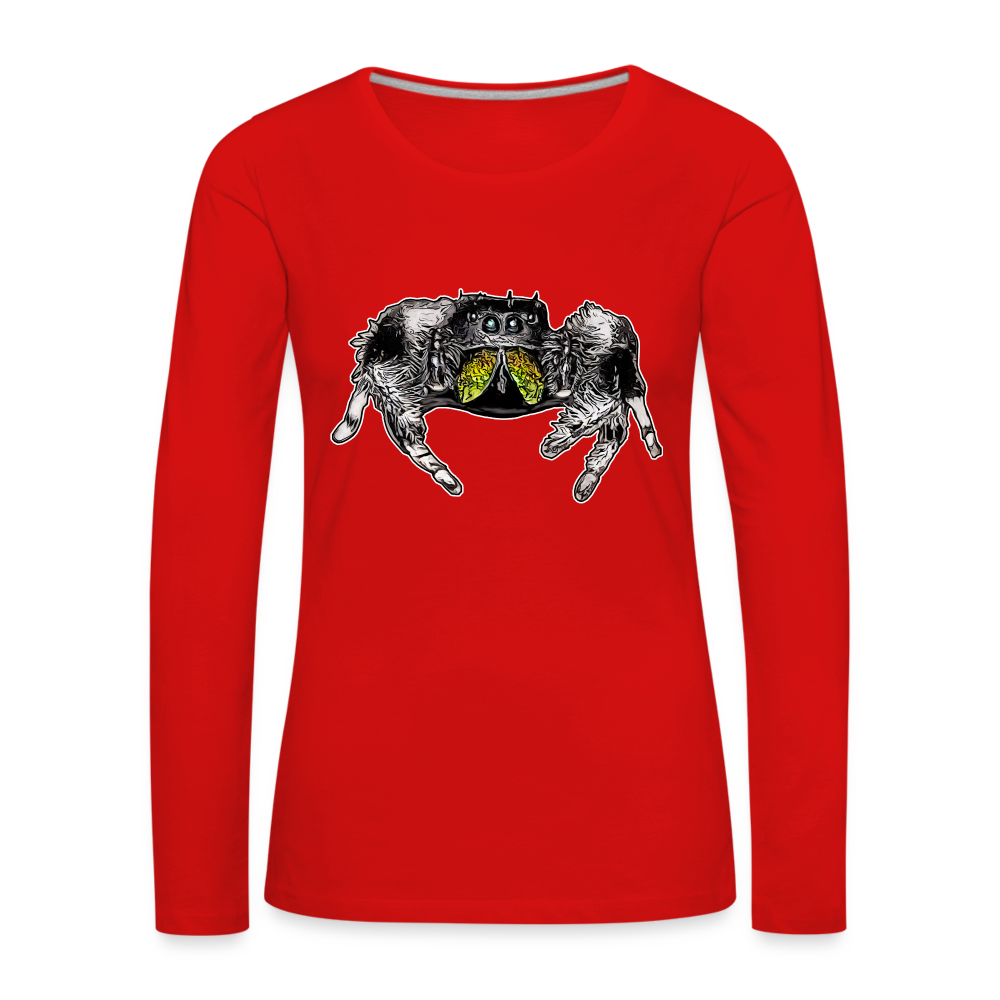 Frauen Longsleeve Phidippus regius Rastafari male - Rot