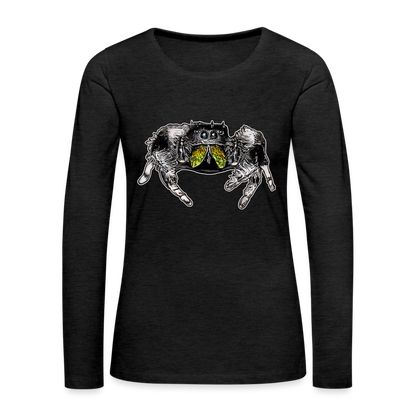 Frauen Longsleeve Phidippus regius Rastafari male - Anthrazit
