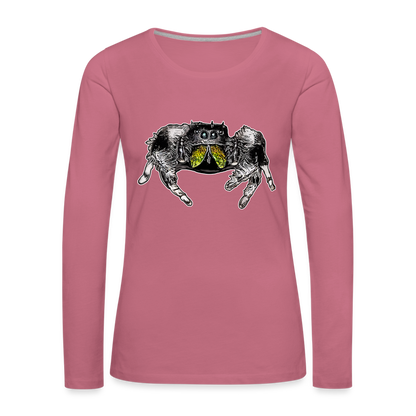 Frauen Longsleeve Phidippus regius Rastafari male - Malve