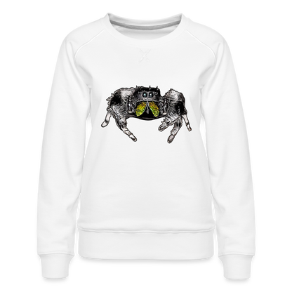 Frauen Pullover Phidippus regius Rastafari male - weiß