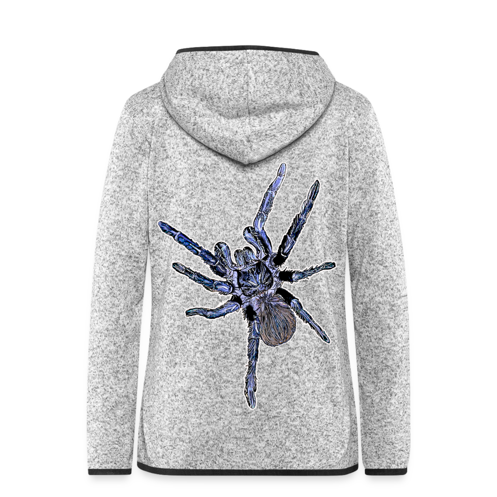 Frauen Kapuzen-Fleecejacke Pterinopelma sazimai - Hellgrau meliert