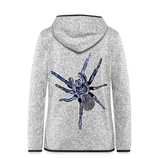 Frauen Kapuzen-Fleecejacke Pterinopelma sazimai - Hellgrau meliert