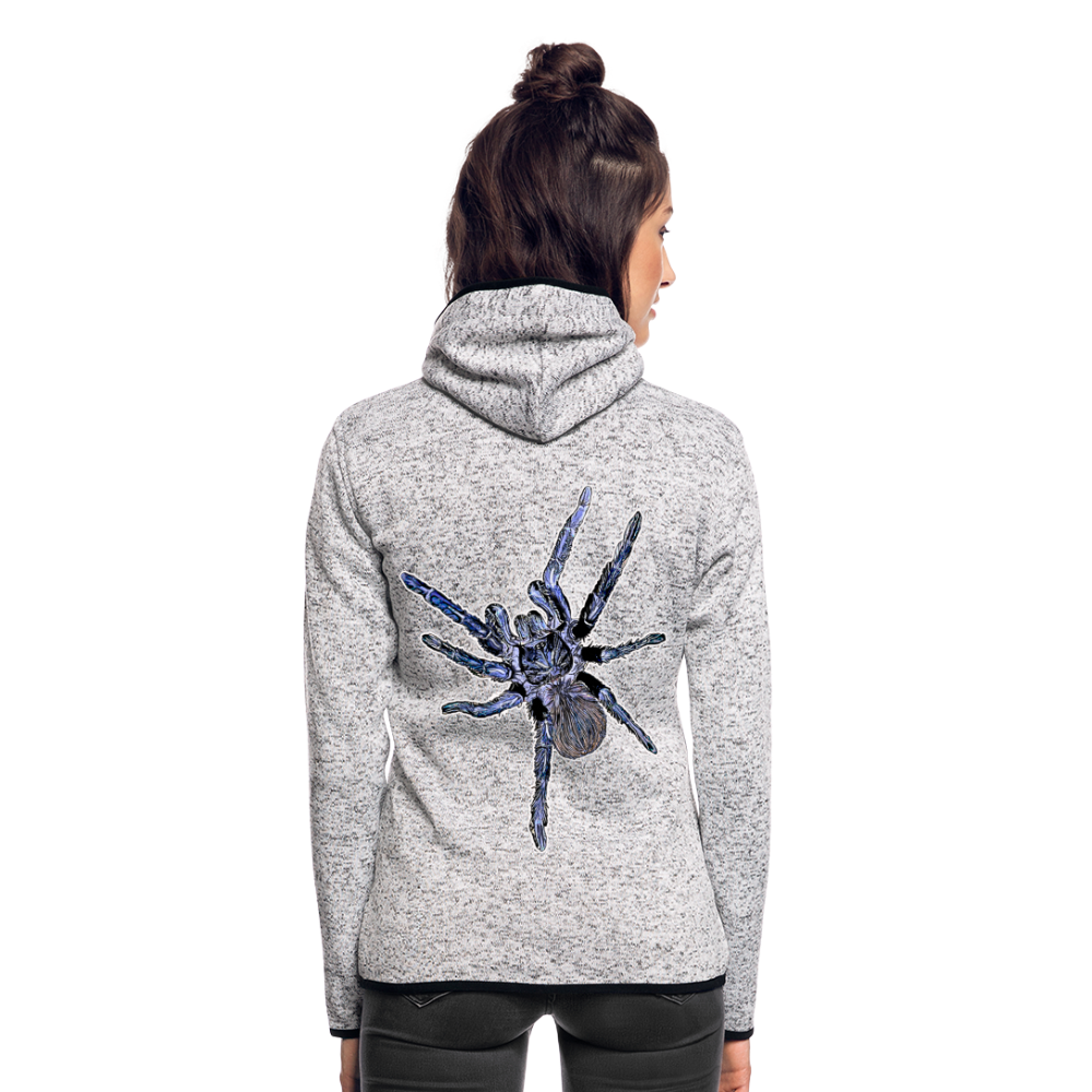 Frauen Kapuzen-Fleecejacke Pterinopelma sazimai - Hellgrau meliert