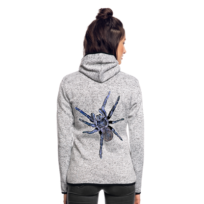 Frauen Kapuzen-Fleecejacke Pterinopelma sazimai - Hellgrau meliert