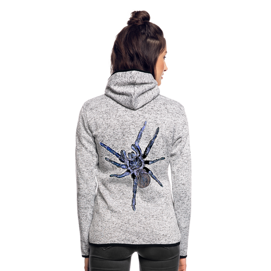 Frauen Kapuzen-Fleecejacke Pterinopelma sazimai - Hellgrau meliert