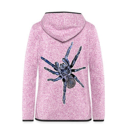 Frauen Kapuzen-Fleecejacke Pterinopelma sazimai - Lila meliert