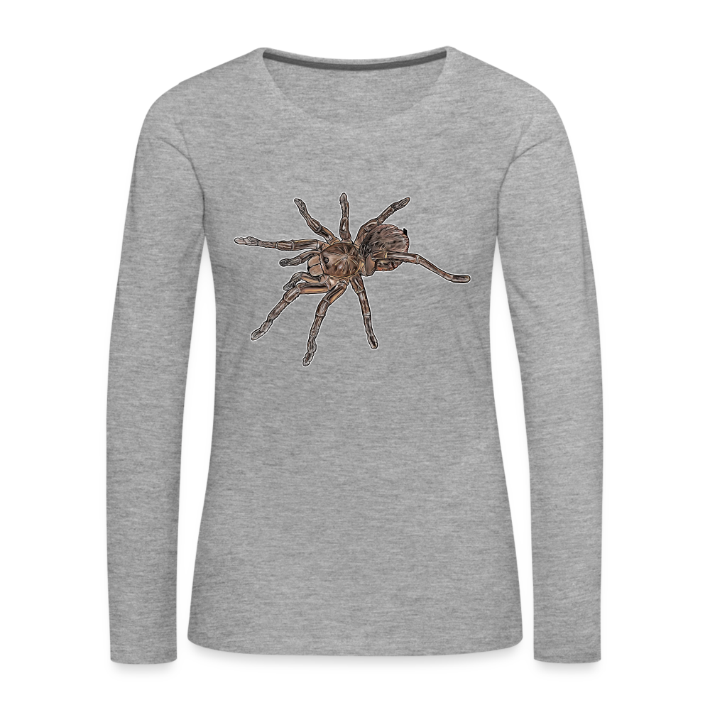 Frauen Longsleeve Theraphosa stirmi juvenile - Grau meliert