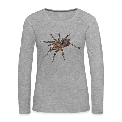 Frauen Longsleeve Theraphosa stirmi juvenile - Grau meliert