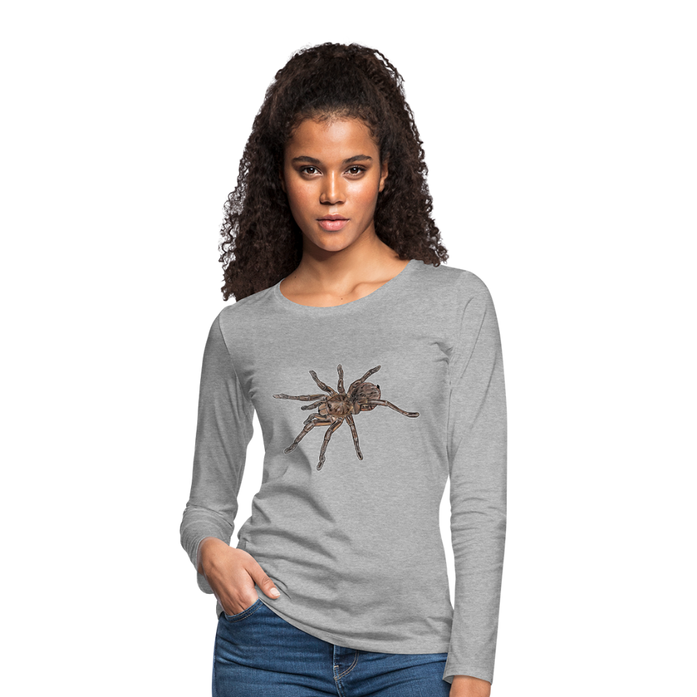 Frauen Longsleeve Theraphosa stirmi juvenile - Grau meliert