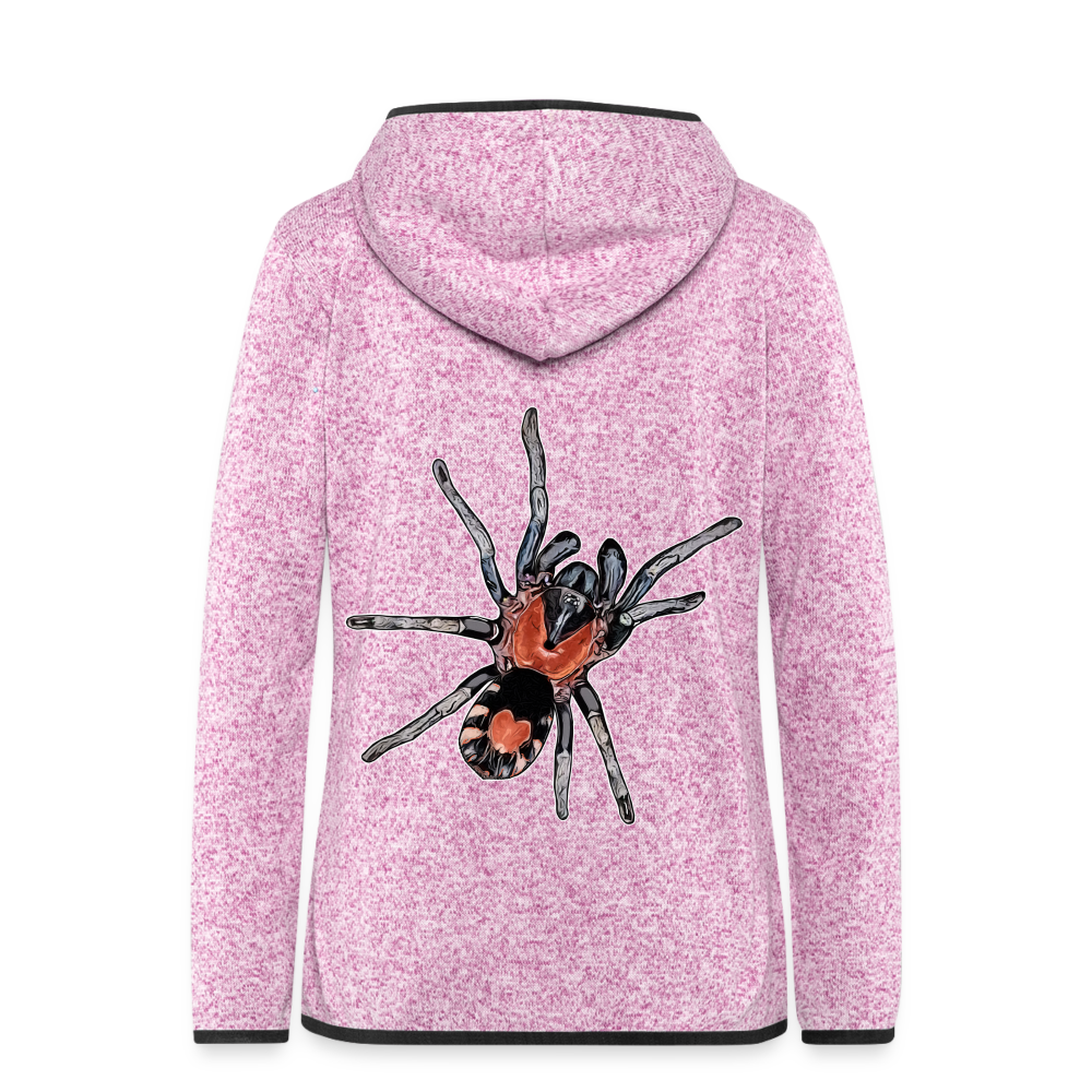 Frauen Kapuzen-Fleecejacke Cyriocosmus elegans - Lila meliert