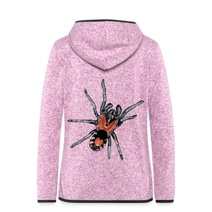 Frauen Kapuzen-Fleecejacke Cyriocosmus elegans - Lila meliert