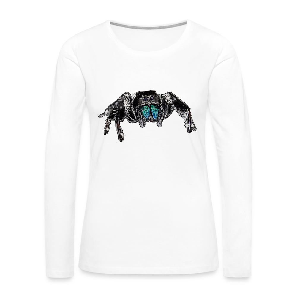Frauen Longsleeve Phidippus regius Everglades male - weiß