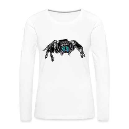 Frauen Longsleeve Phidippus regius Everglades male - weiß