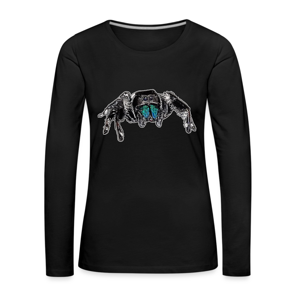 Frauen Longsleeve Phidippus regius Everglades male - Schwarz