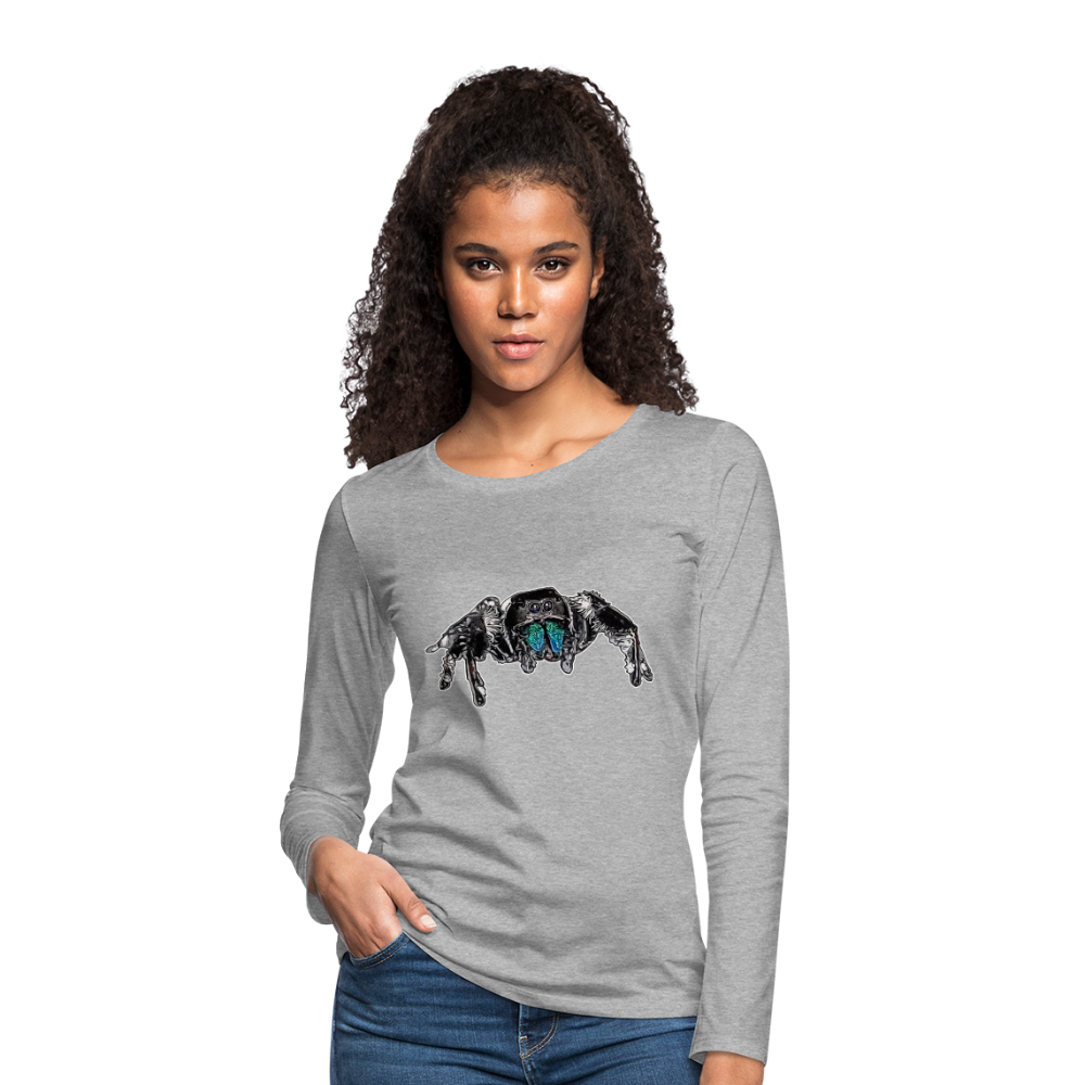 Frauen Longsleeve Phidippus regius Everglades male - Grau meliert
