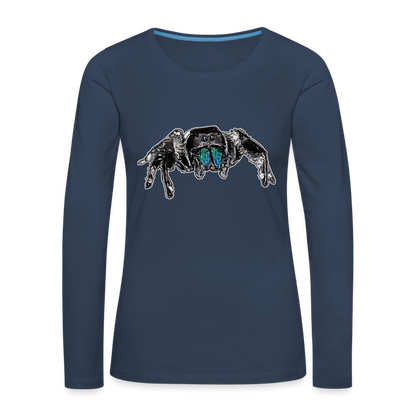 Frauen Longsleeve Phidippus regius Everglades male - Navy