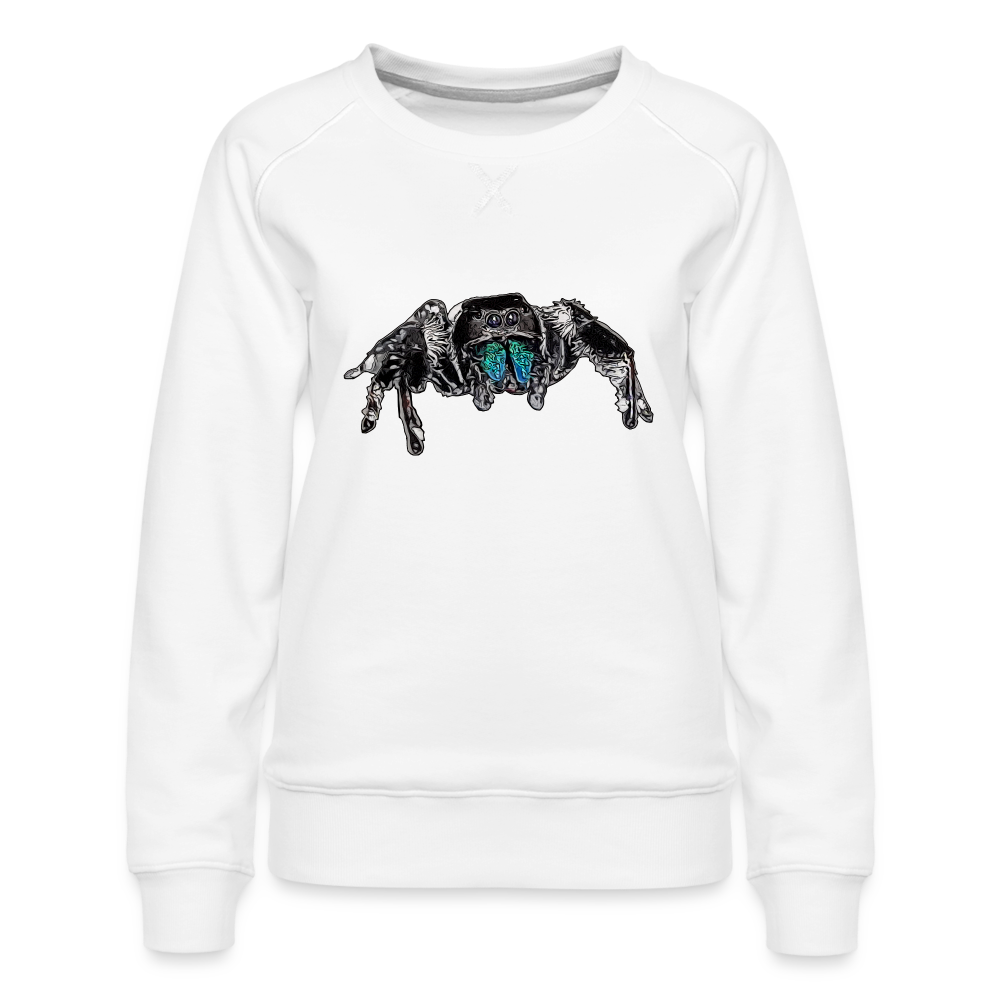 Frauen Pullover Phidippus regius Everglades male - weiß